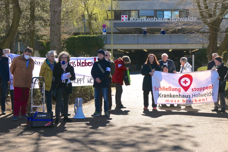 Demonstration für das Holweider Krankenhaus am 19.03.2022